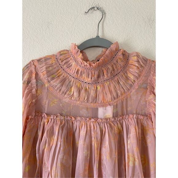 NWT French connection puff sleeves ruffle detail blouse size x small - Picture 5 of 9